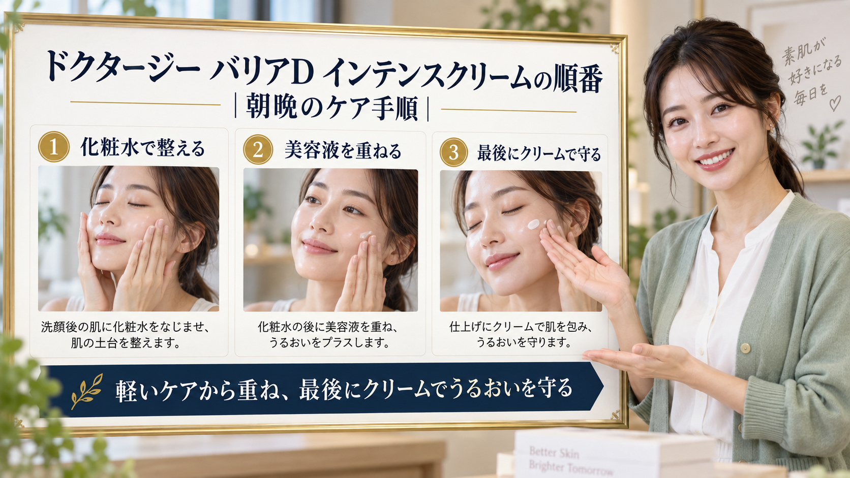 ドクタージー バリアD インテンスクリームを使う順番のアイキャッチ