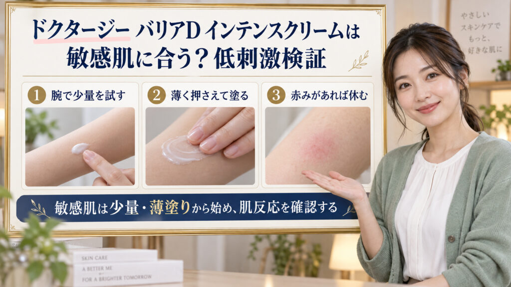ドクタージー バリアD インテンスクリームを敏感肌で使う方法のアイキャッチ