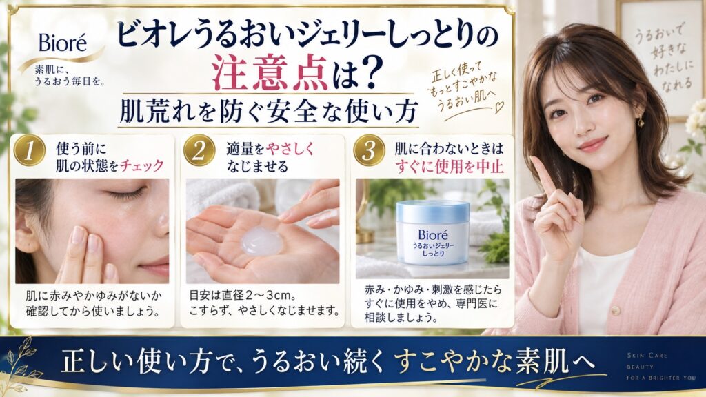 ビオレうるおいジェリーしっとりの注意点は？肌荒れを防ぐ安全な使い方