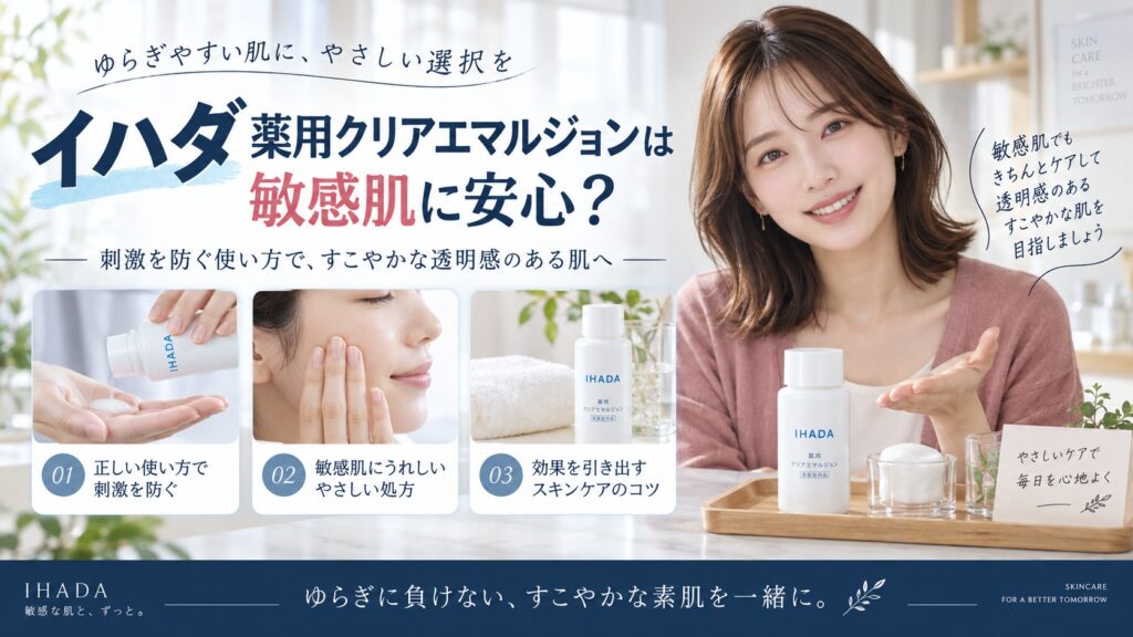 イハダ薬用クリアエマルジョンは敏感肌に安心？刺激を防ぐ使い方