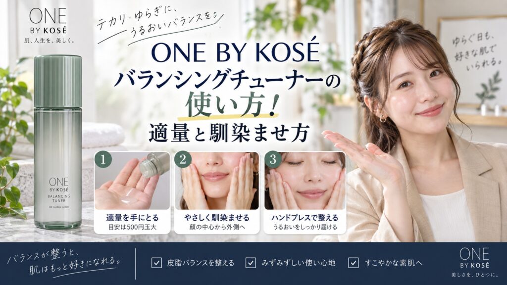 ONE BY KOSEバランシングチューナーの使い方！適量と馴染ませ方