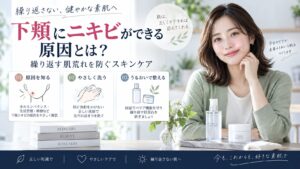 下頬にニキビができる原因とは？繰り返す肌荒れを防ぐスキンケア