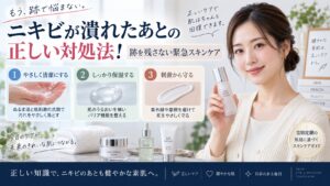 ニキビが潰れたあとの正しい対処法！跡を残さない緊急スキンケア