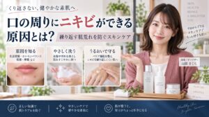 口の周りにニキビができる原因とは？繰り返す肌荒れを防ぐスキンケア
