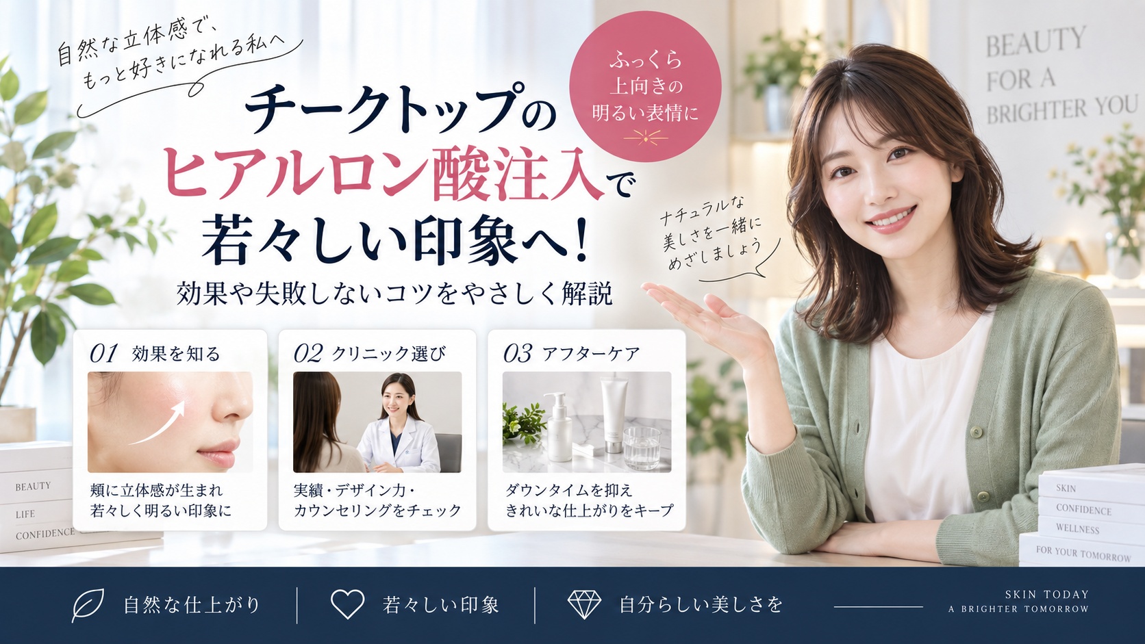 チークトップのヒアルロン酸注入で若々しい印象へ!効果や失敗しないコツ