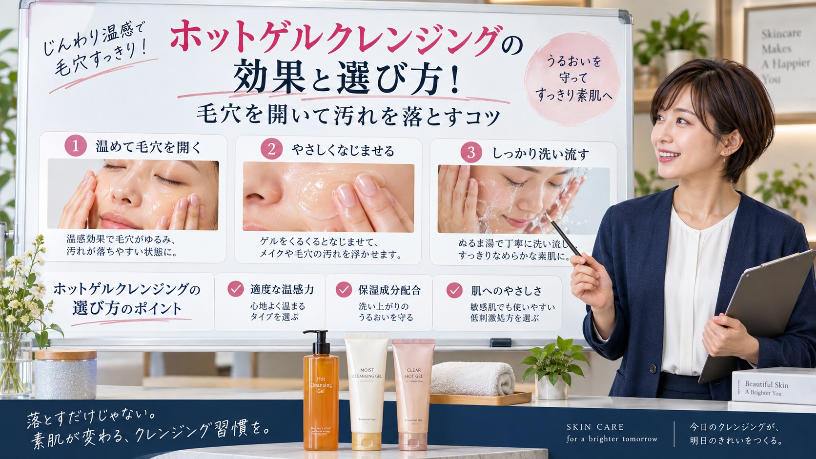 ホットゲルクレンジングの効果と選び方！毛穴を開いて汚れを落とすコツ