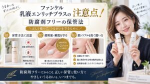 ファンケル乳液エンリッチプラスの注意点！防腐剤フリーの保管法