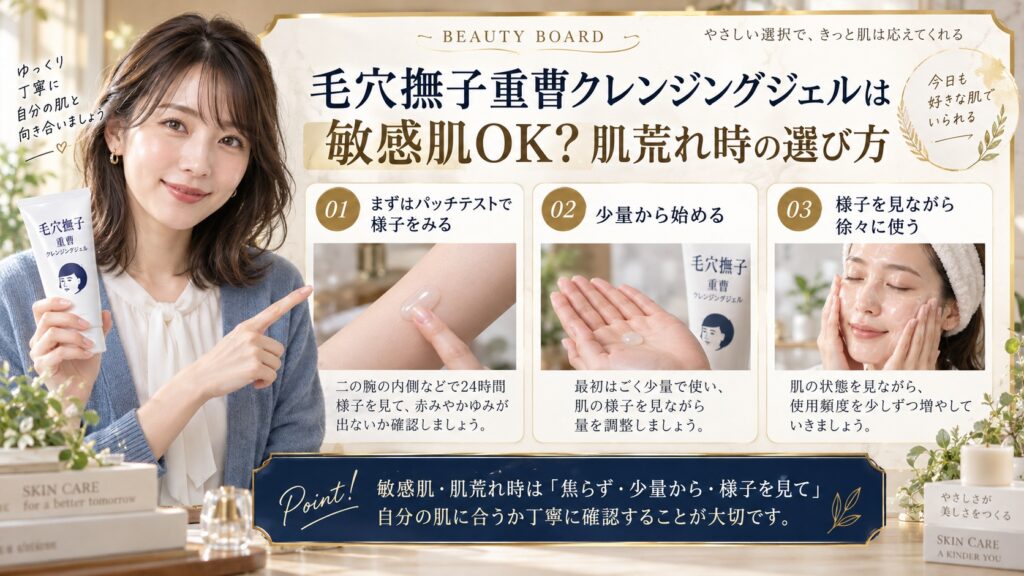 毛穴撫子重曹クレンジングジェルは敏感肌OK？肌荒れ時の選び方
