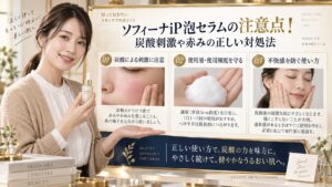 ソフィーナiP泡セラムの注意点！炭酸刺激や赤みの正しい対処法