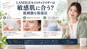 LANEIGEモイスチャライザーは敏感肌に合う？低刺激な保湿法を3ステップで解説するアイキャッチ