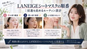 LANEIGEシートマスクの順番｜浸透を高めるルーティン設計を3ステップで解説するアイキャッチ