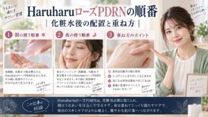 HaruharuローズPDRNの順番｜化粧水後の配置と重ね方を3ステップで解説するアイキャッチ