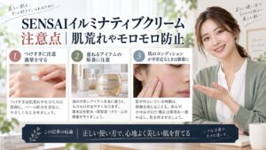 SENSAIイルミナティブクリーム注意点｜肌荒れやモロモロ防止を3ステップで解説するアイキャッチ