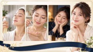 メラノCC美白ミスト化粧水と美容液の併用を示すアイキャッチ