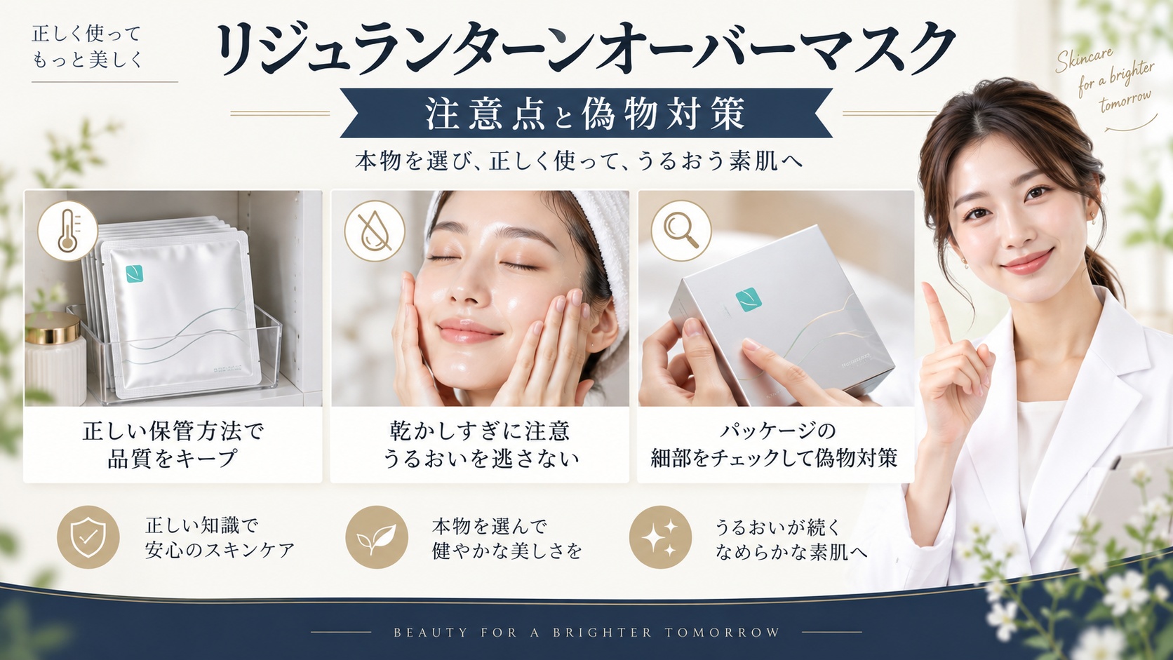 リジュランターンオーバーマスクの敏感肌向け密着ケアを示すアイキャッチ