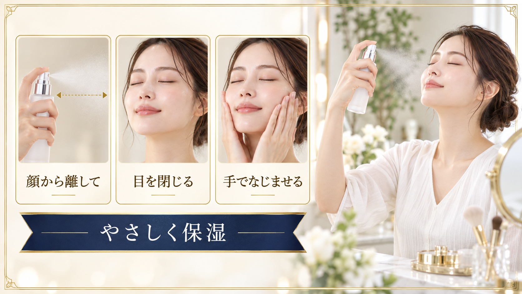 CNPシカモイストミストの使い方と吹きかけ方を示すアイキャッチ