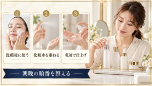 CNPシカモイストミストを使う順番を示すアイキャッチ