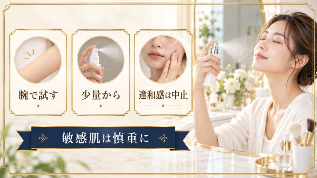 CNPシカモイストミスト敏感肌向けの使い方を示すアイキャッチ