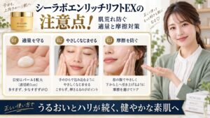 シーラボエンリッチリフトEXの注意点！肌荒れ防ぐ適量と摩擦対策 アイキャッチ