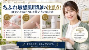 ちふれ敏感肌用乳液の注意点！肌荒れを防ぐNGな使い方と保存法 アイキャッチ