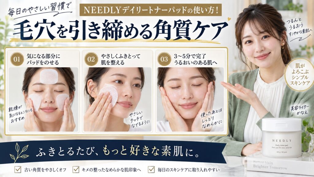 NEEDLYデイリートナーパッドの使い方！毛穴を引き締める角質ケア アイキャッチ