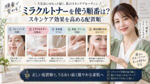 ミラクルトナーを使う順番は？スキンケア効果を高める配置順 アイキャッチ