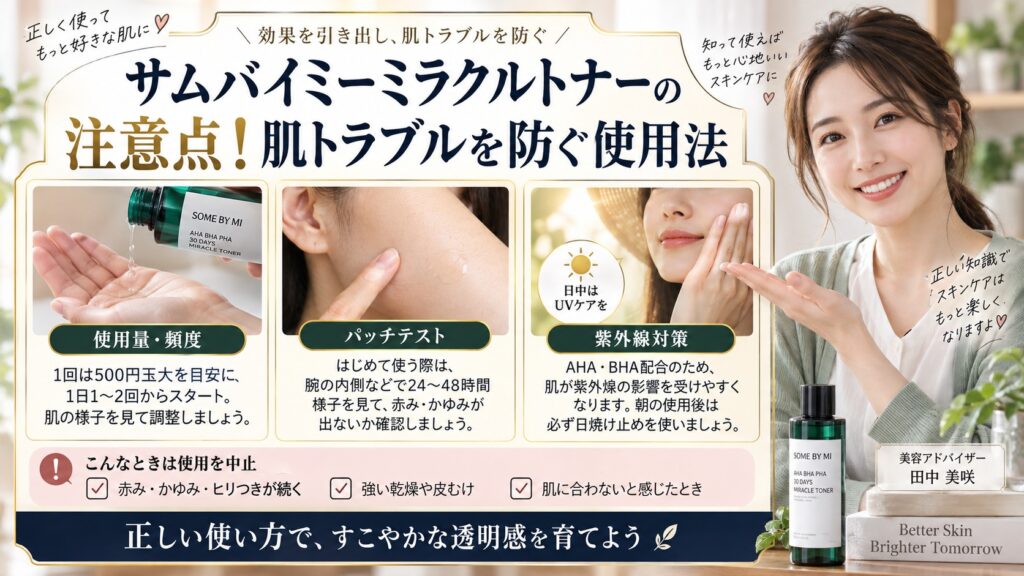 サムバイミーミラクルトナーの注意点！肌トラブルを防ぐ使用法 アイキャッチ
