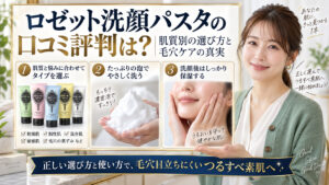 ロゼット洗顔パスタの口コミ評判は？肌質別の選び方と毛穴ケアの真実 アイキャッチ