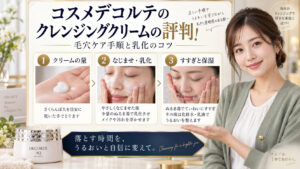 コスメデコルテのクレンジングクリームの評判！毛穴ケア手順と乳化のコツ アイキャッチ
