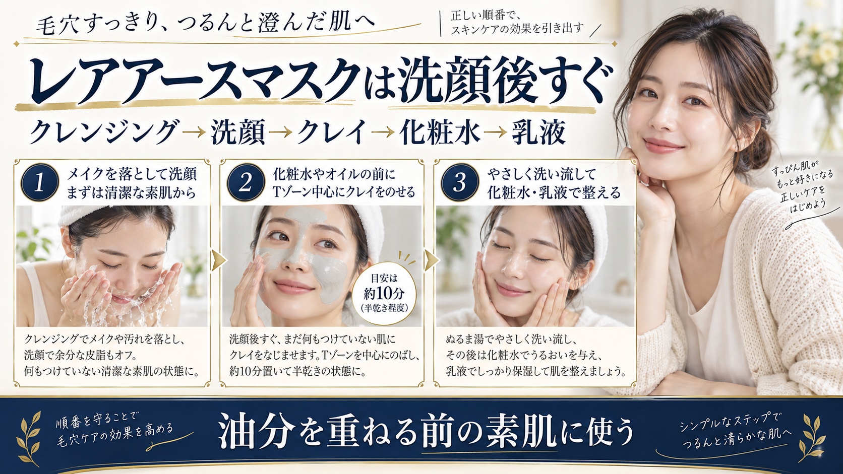 レアアースマスクは洗顔後すぐ