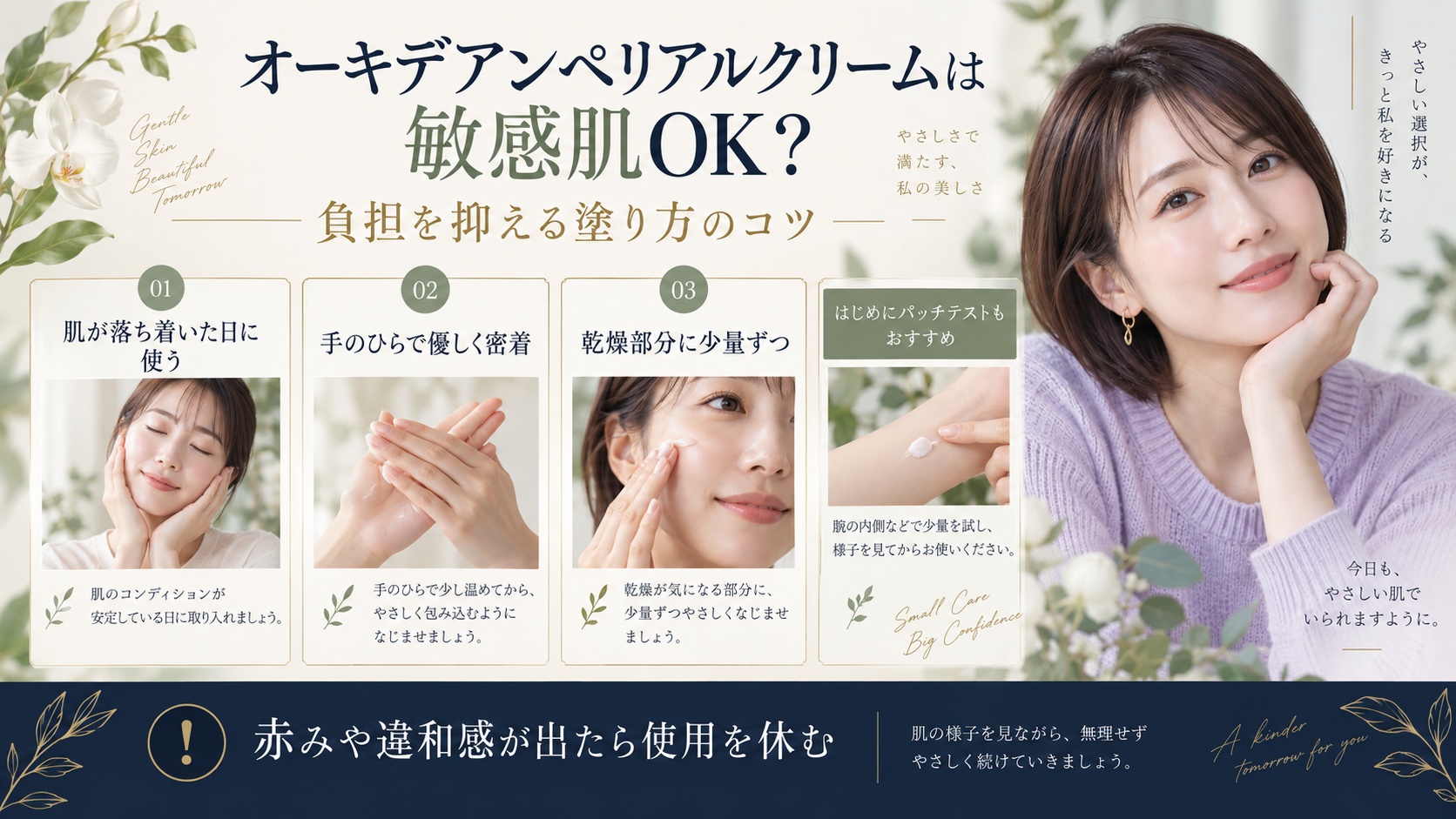 オーキデアンペリアルクリームは敏感肌OK?