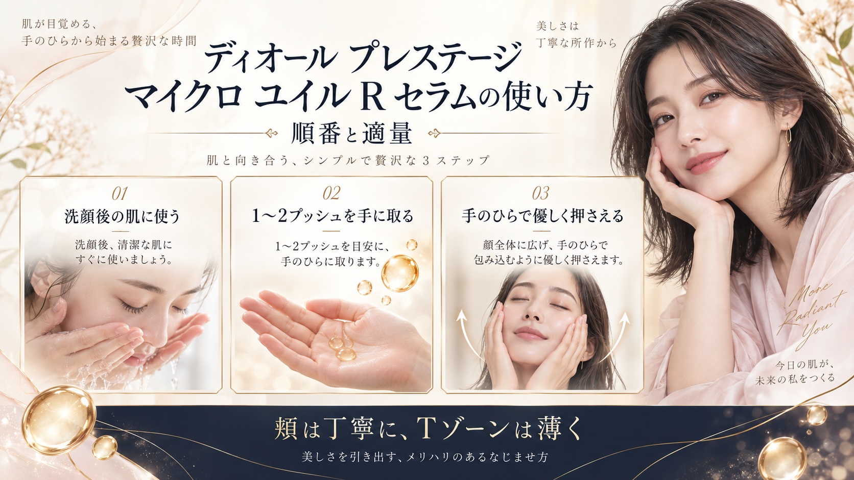 ディオール プレステージ マイクロ ユイル R セラムの使い方