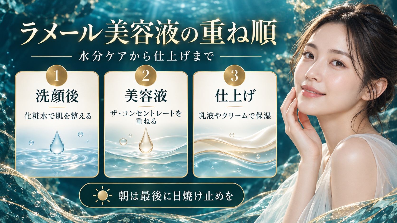 ラメール美容液の重ね順
