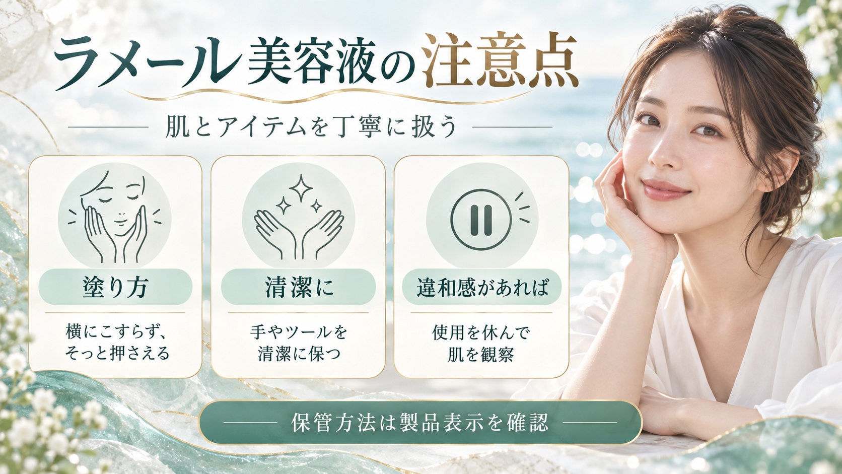 ラメール美容液の注意点