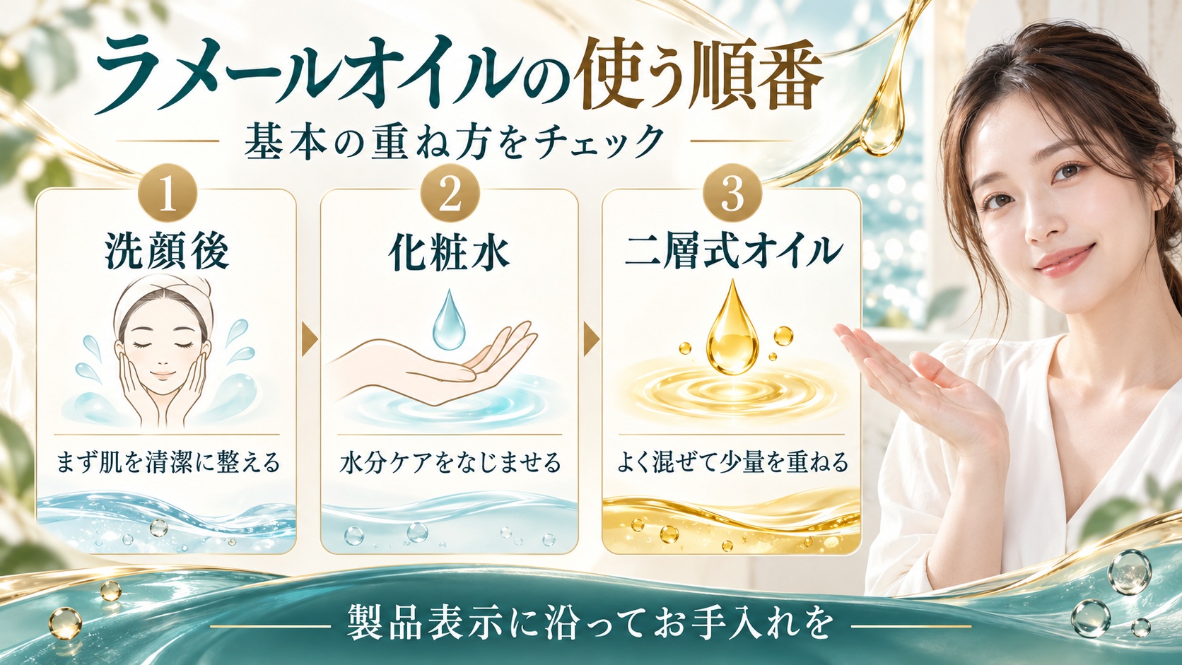 ラメールオイルの使う順番