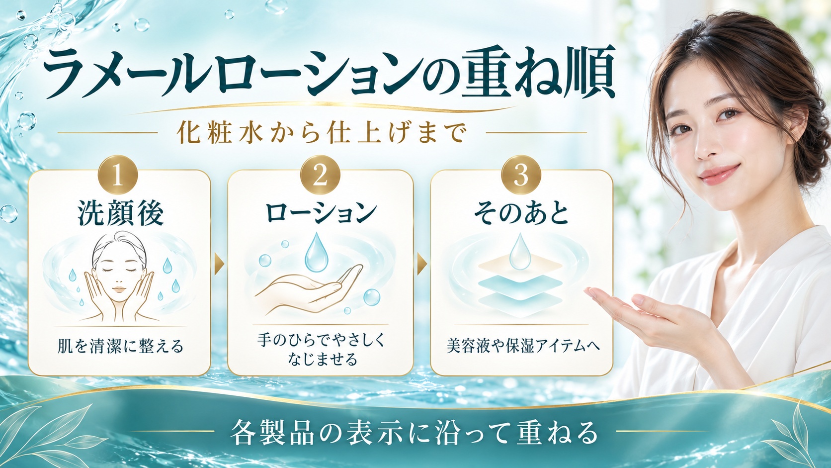 ラメールローションの重ね順