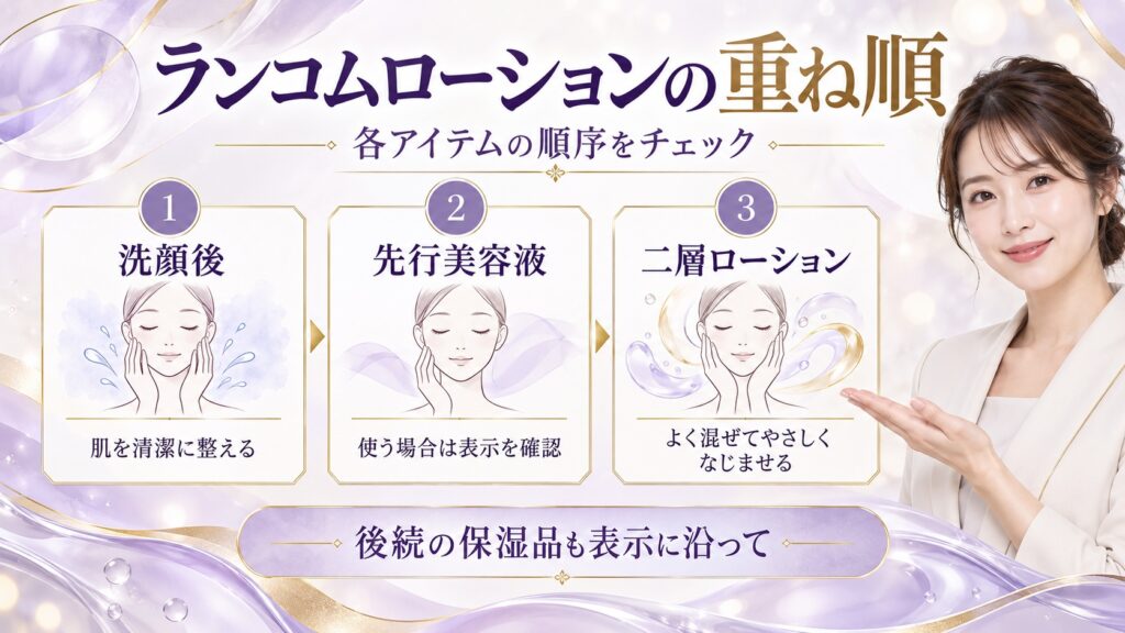 ランコムローションの重ね順