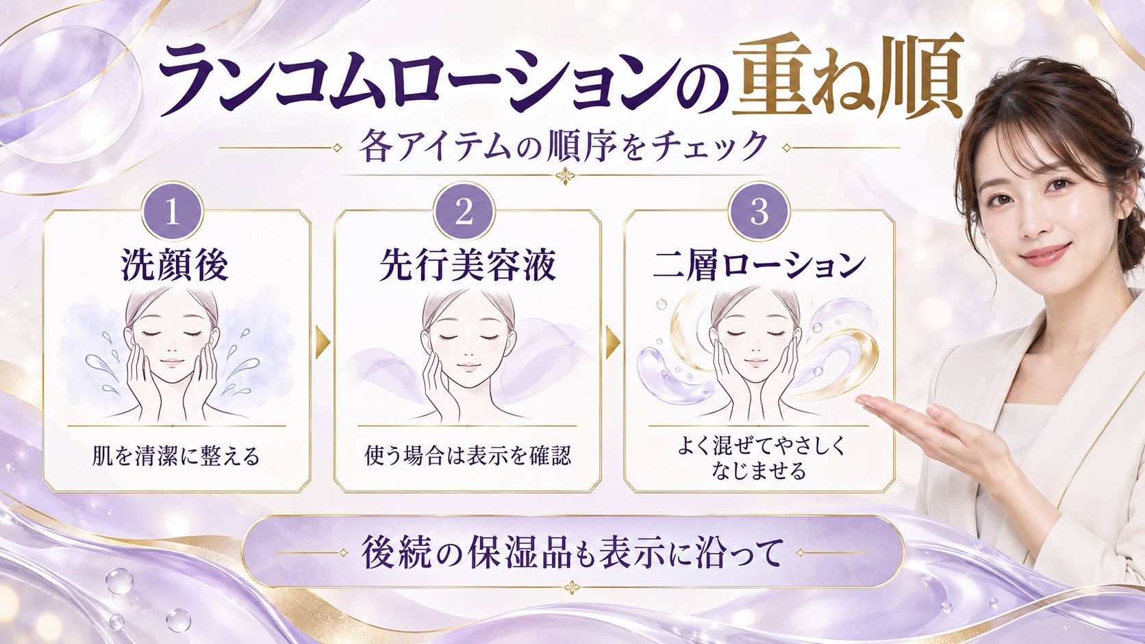 ランコムローションの重ね順