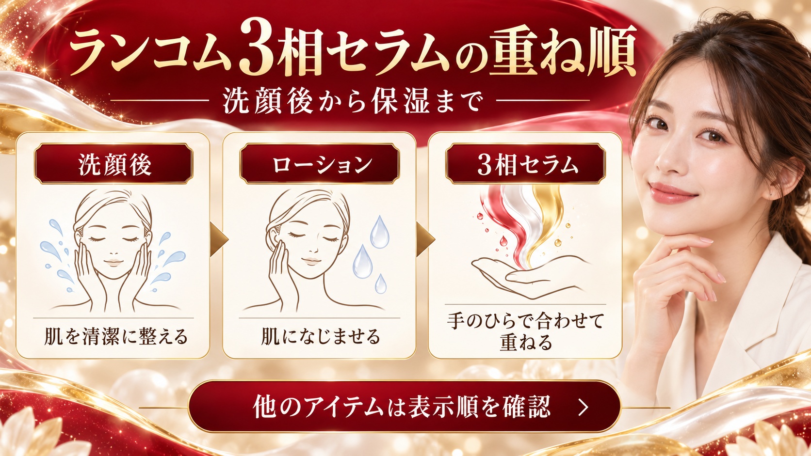 ランコム3相セラムの重ね順