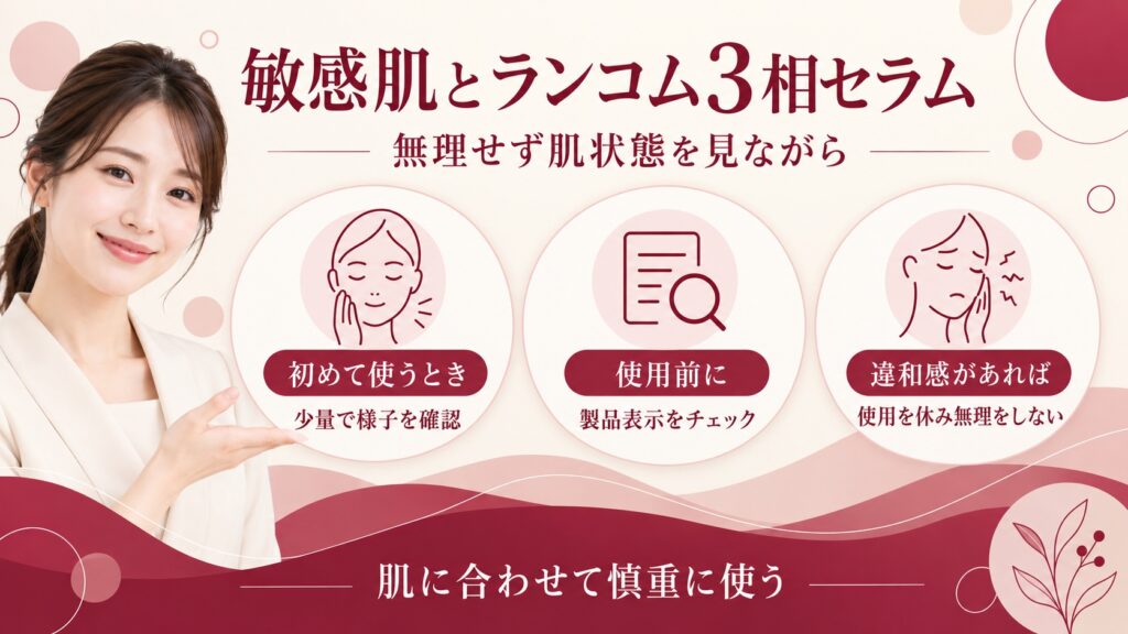 敏感肌とランコム3相セラム