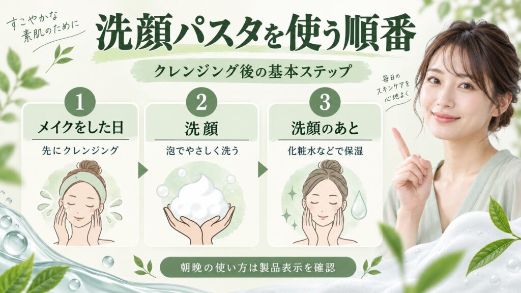 洗顔パスタを使う順番