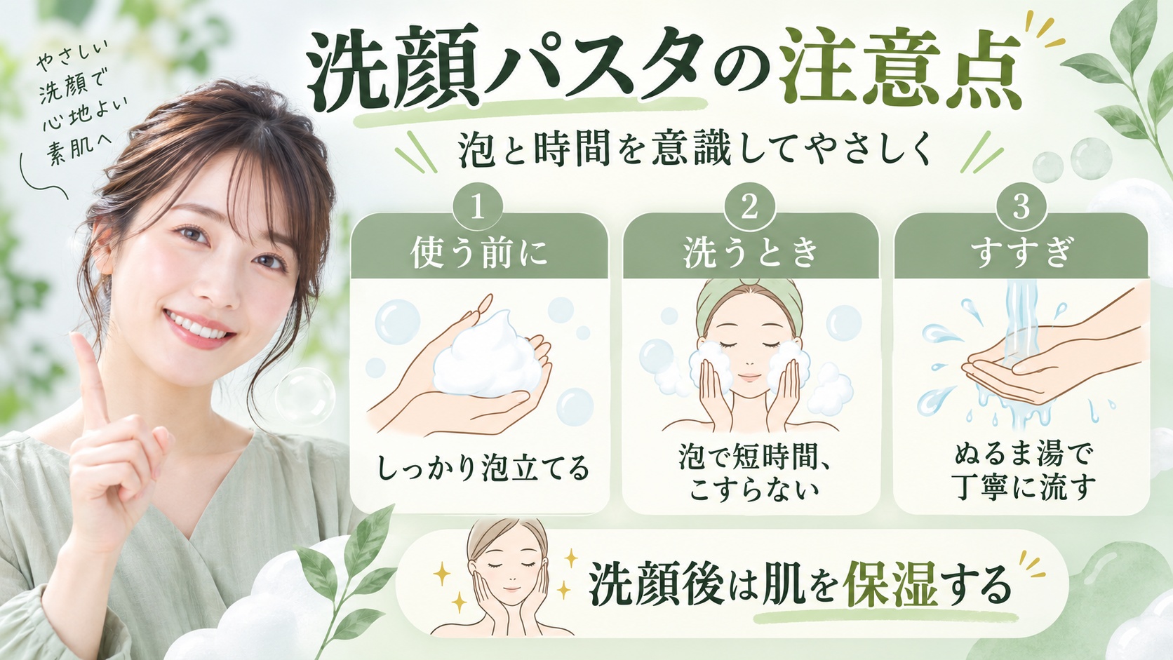 洗顔パスタの注意点
