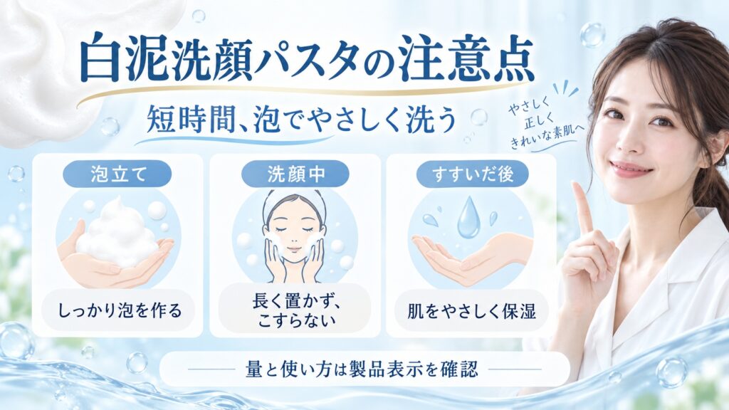 白泥洗顔パスタの注意点