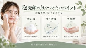 泡洗顔の気をつけたいポイント