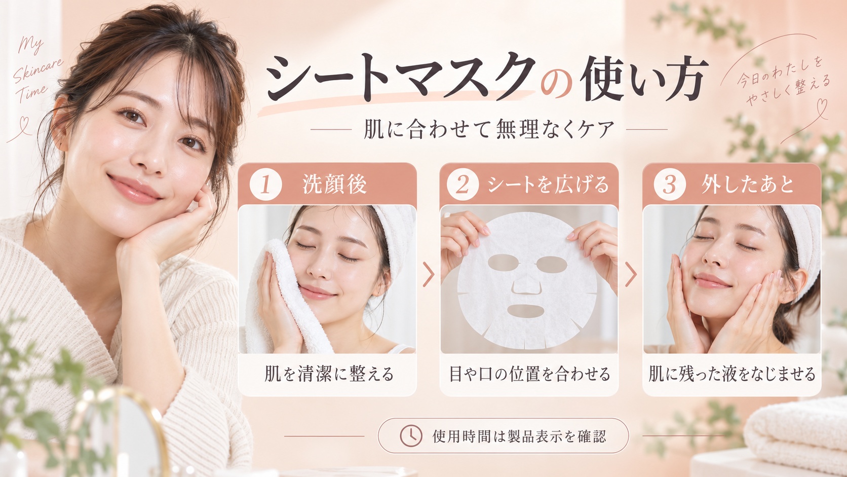シートマスクの使い方