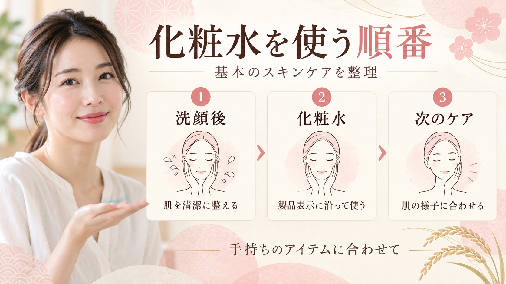 化粧水を使う順番