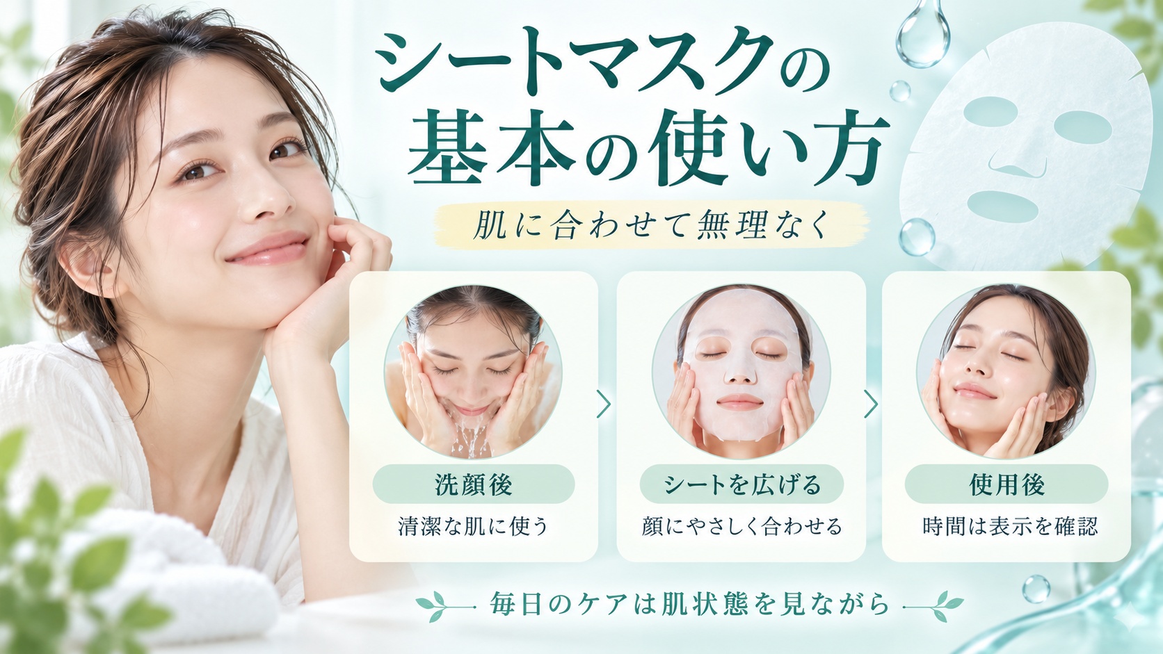 シートマスクの基本の使い方