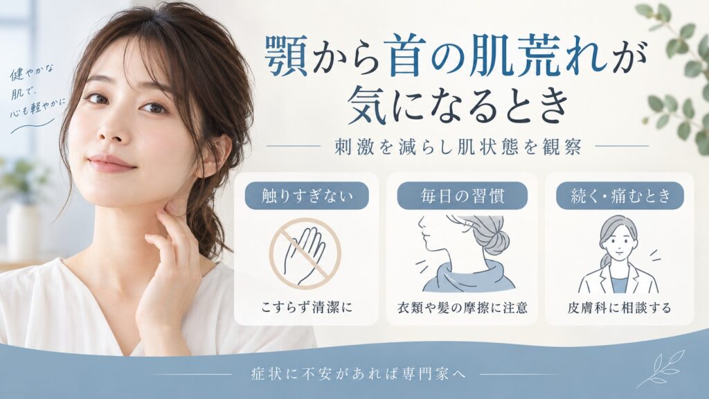 顎から首の肌荒れが気になるとき