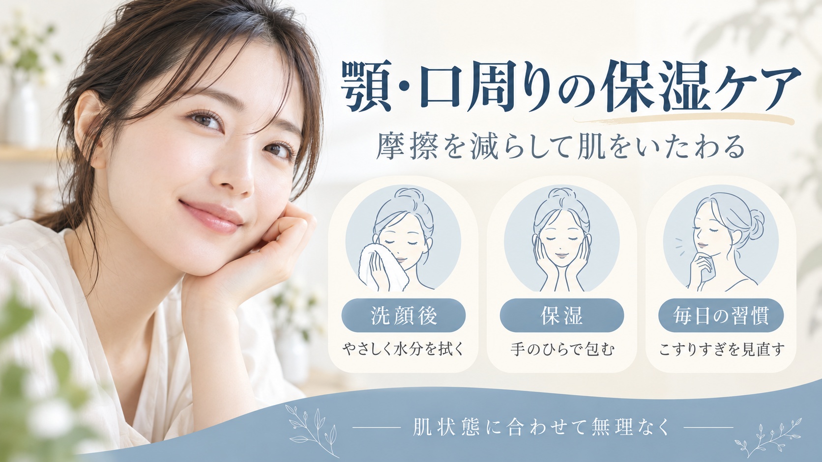顎・口周りの保湿ケア