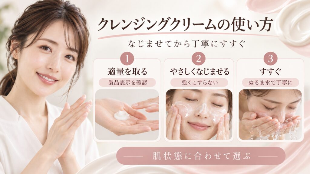 クレンジングクリームの使い方